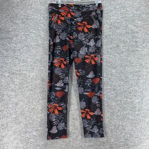 Coco & Carmen Leggings Women 2XL Black Floral High Rise Skinny Capri Pull On